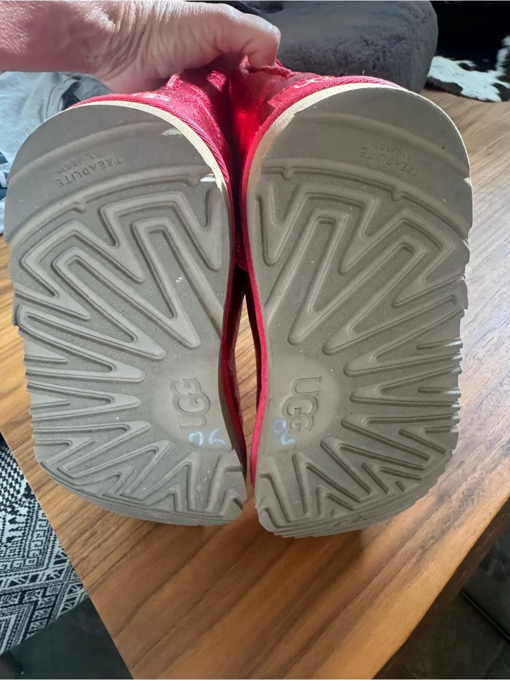 UGG Classic Metallic Red Boots Womens size 5